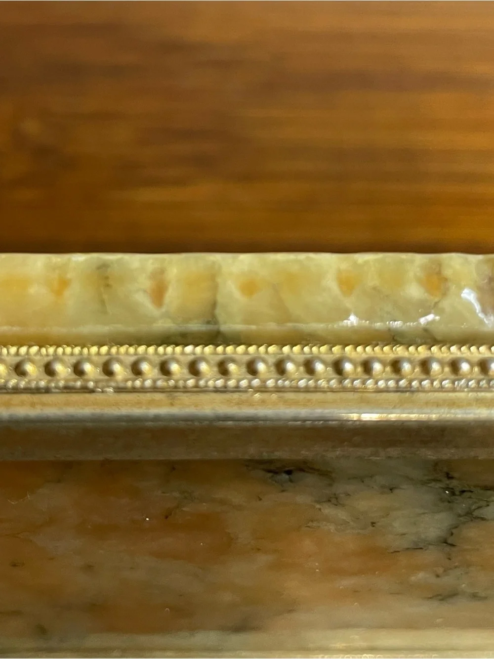 VTG 1960s Italian Alabaster & Brass Trinket Box MCM